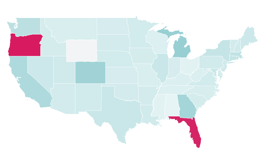 Affinity by region — Satchel, United States