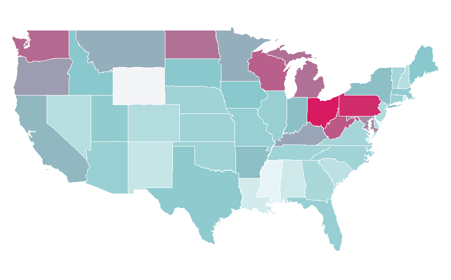 Affinity by region — Sauerkraut, United States