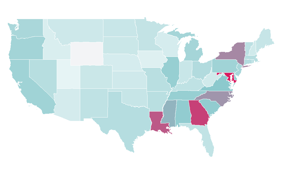 Affinity by region — Saul Williams, United States