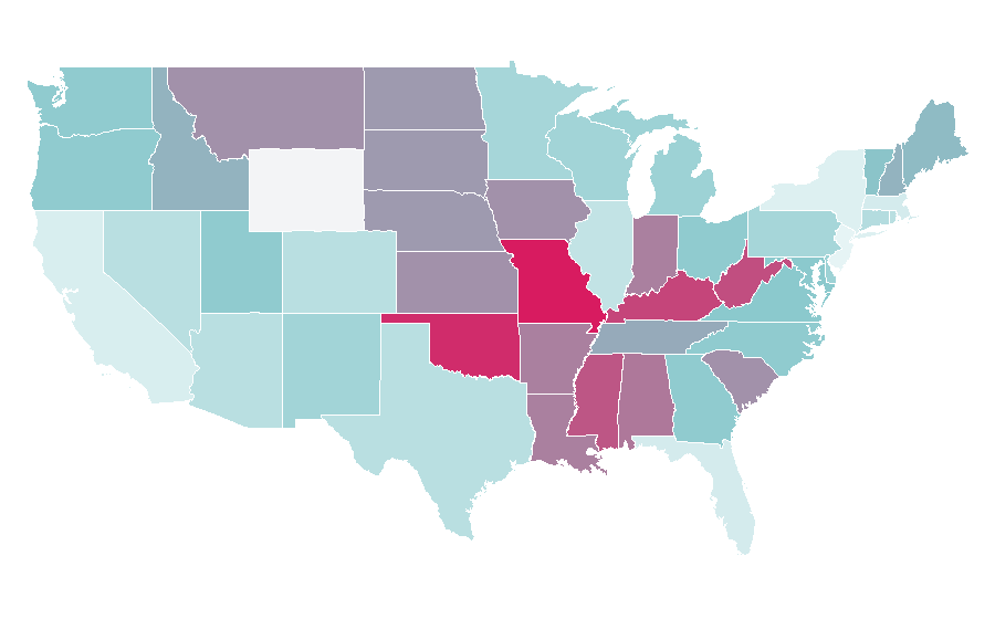 Affinity by region — Savate, United States