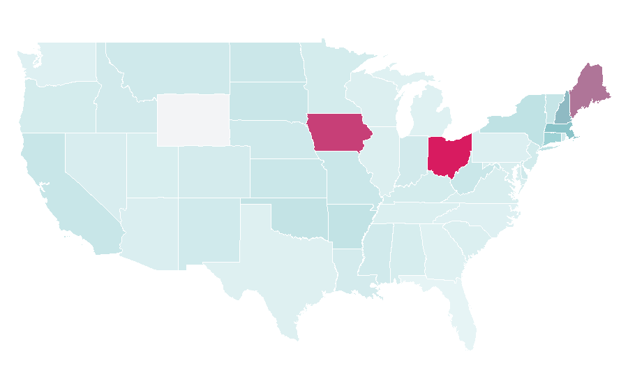 Affinity by region — Savings bank, United States