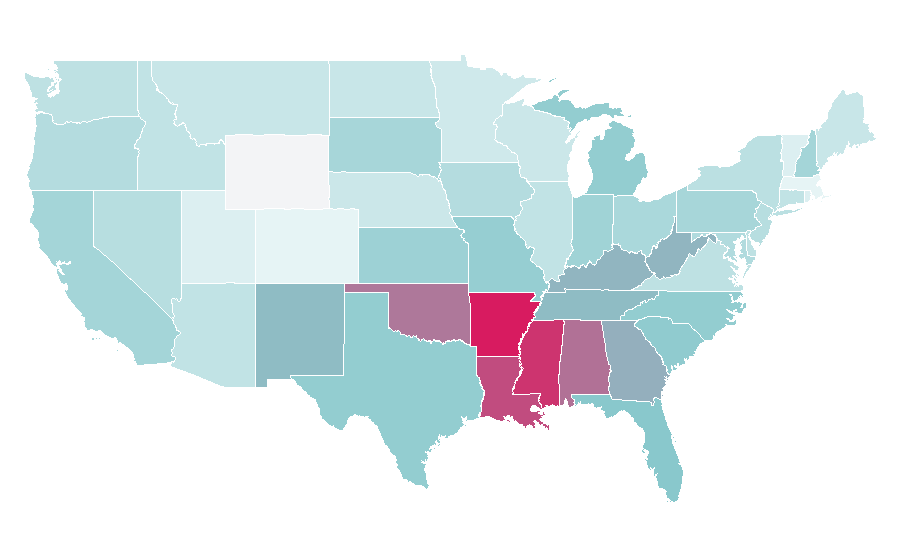 Affinity by region — Says, United States
