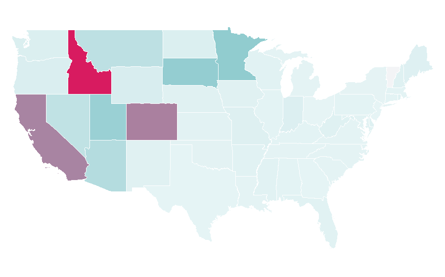 Affinity by region — Scandinavian design, United States