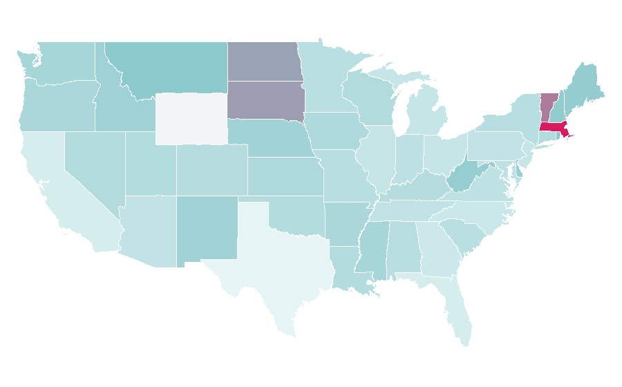 Affinity by region — Schlager music, United States