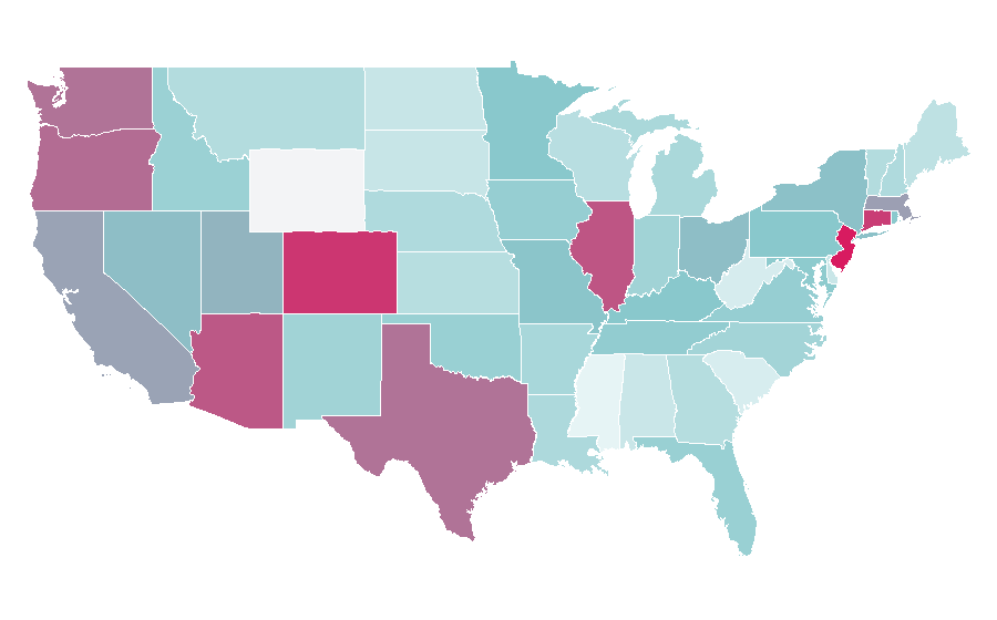Affinity by region — School of Rock, United States