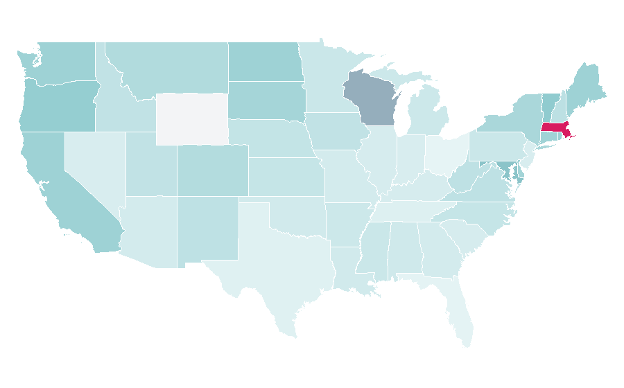 Affinity by region — Science communication, United States