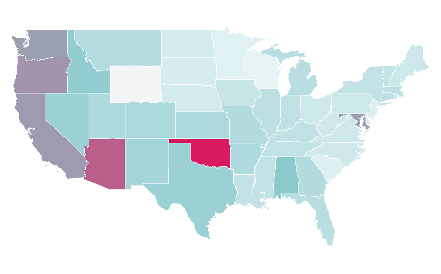 Affinity by region — Science fiction movies, United States