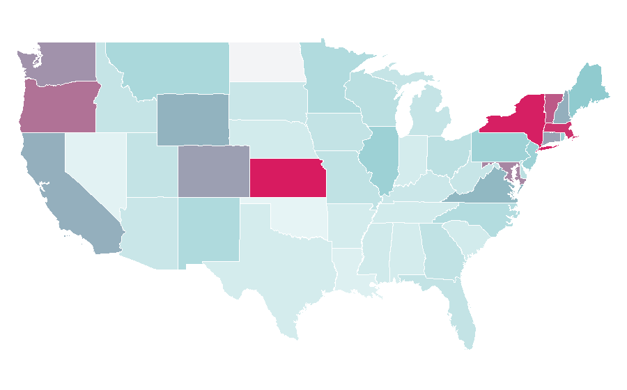 Affinity by region — Scientific American, United States