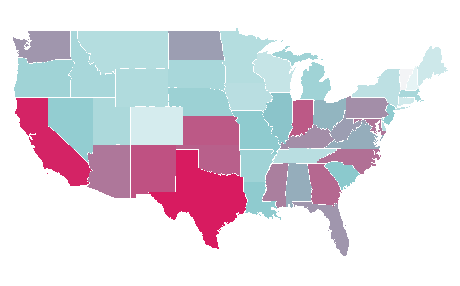 Affinité par région — Scientist, États-Unis