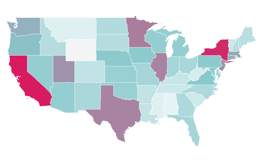 Affinity by region — Scotch Tape, United States