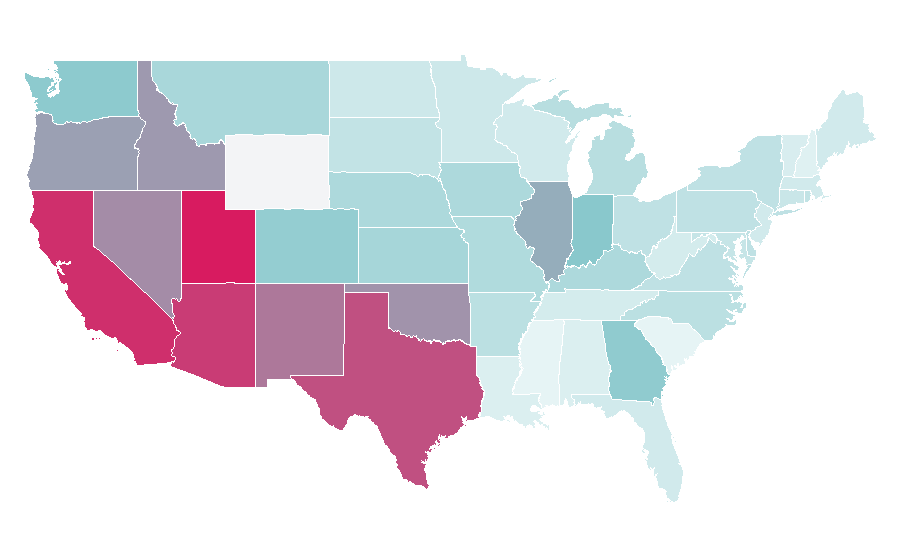 Affinity by region — Scott Pilgrim vs. the World, United States