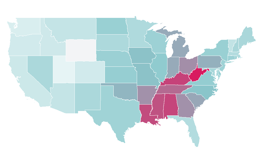Affinity by region — Scott Steiner, United States