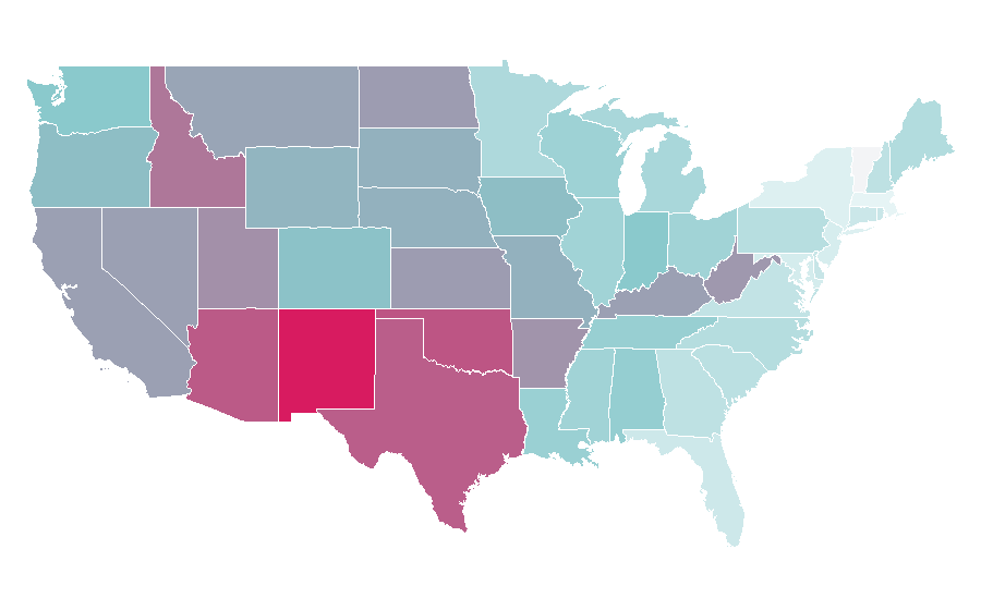 Affinity by region — Scouts Guide to the Zombie Apocalypse, United States