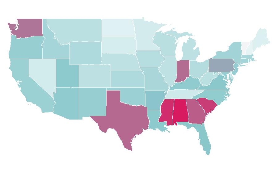 Affinity by region — Scratching, United States