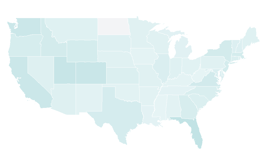 Afinidad por región — Scuba diving, Estados Unidos