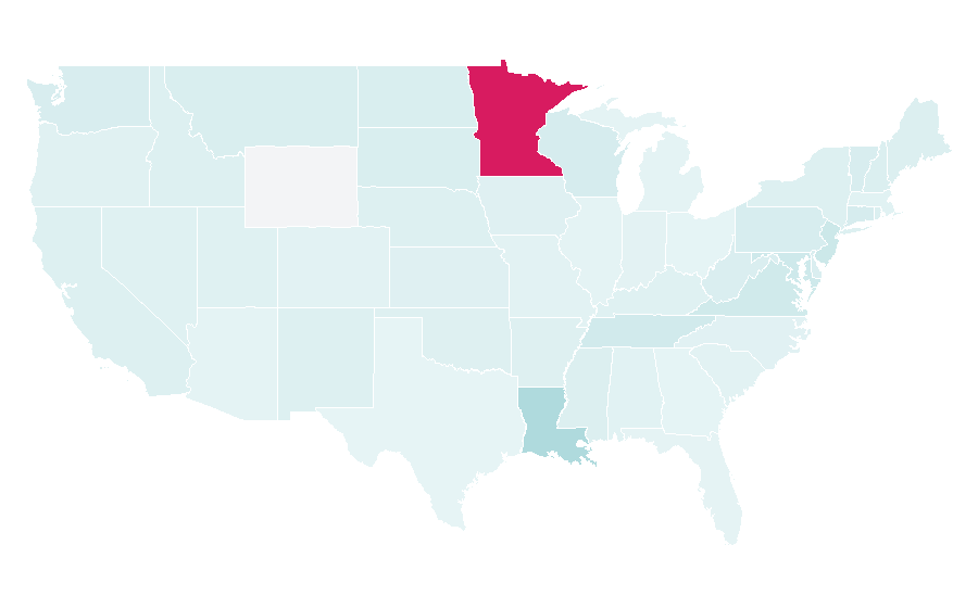 Affinity by region — Sculpture garden, United States