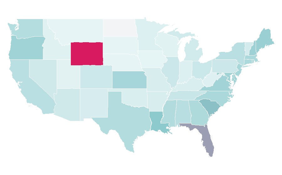 Affinity by region — Seafood restaurant, United States