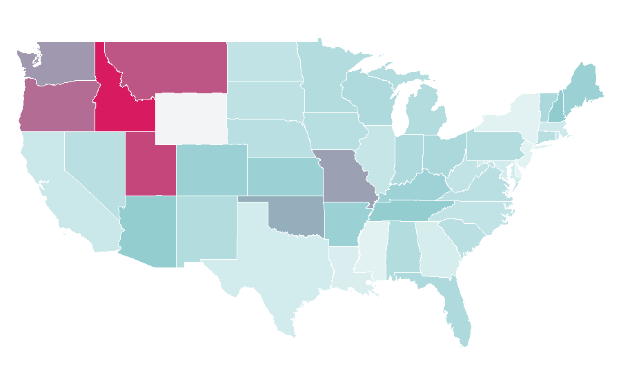 Affinity by region — Sean Connery, United States