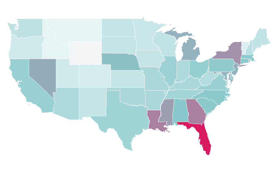 Affinity by region — Sean Kingston, United States