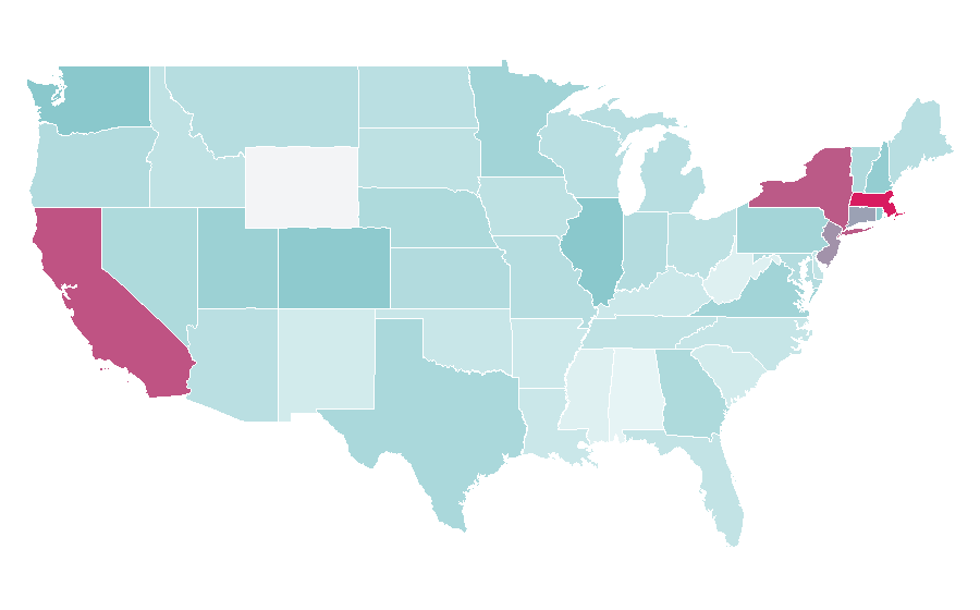 Affinity by region — Sean Parker, United States