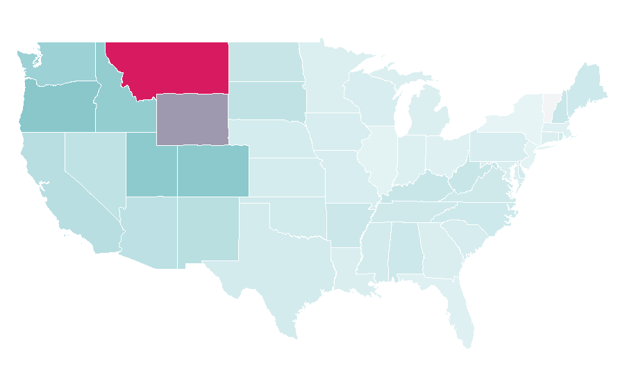 Affinité par région — Search and rescue, États-Unis