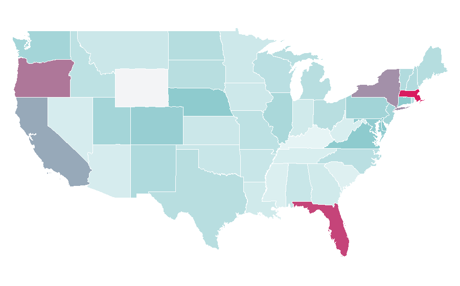 Affinity by region — Search engine marketing, United States