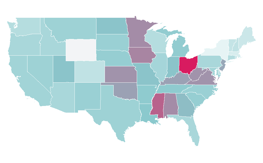 Affinity by region — Seat belt, United States