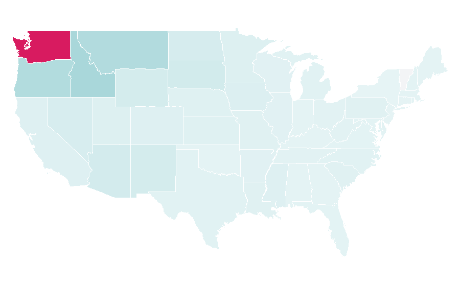 Affinité par région — Seattle Seahawks, États-Unis