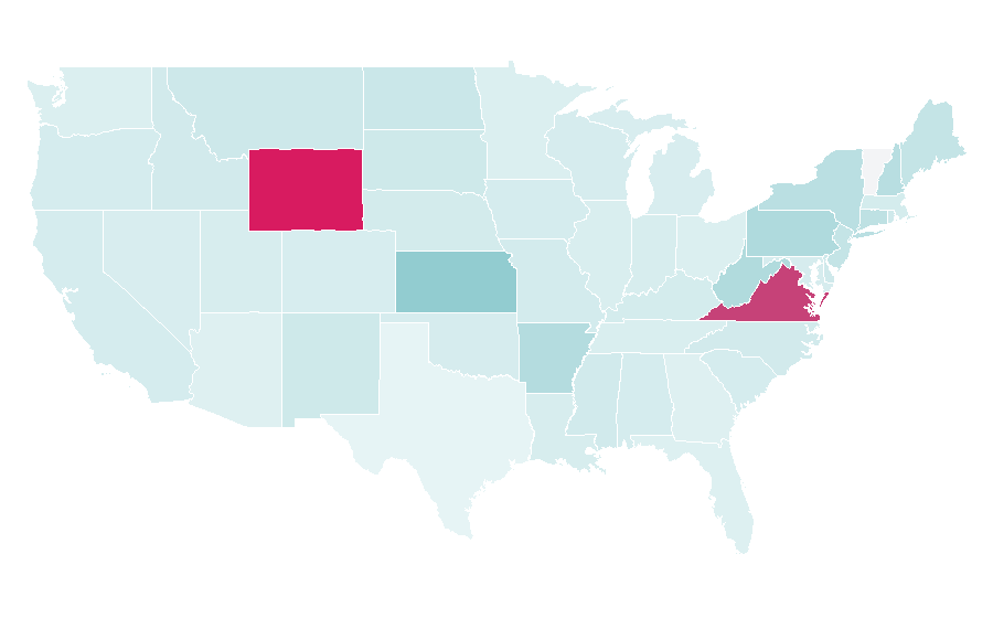 Affinity by region — Second-hand shop, United States