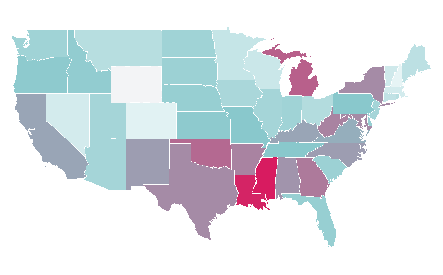 Affinity by region — Secretary, United States