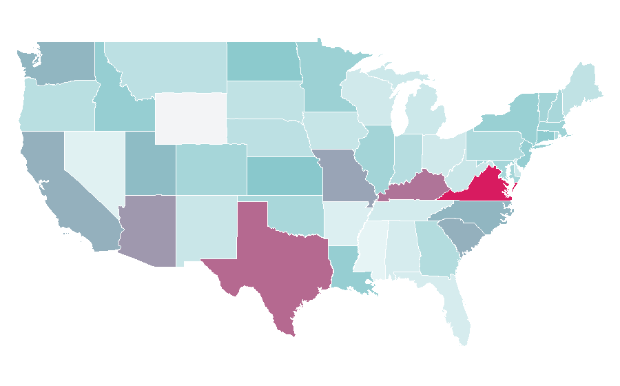 Affinity by region — Secularism, United States