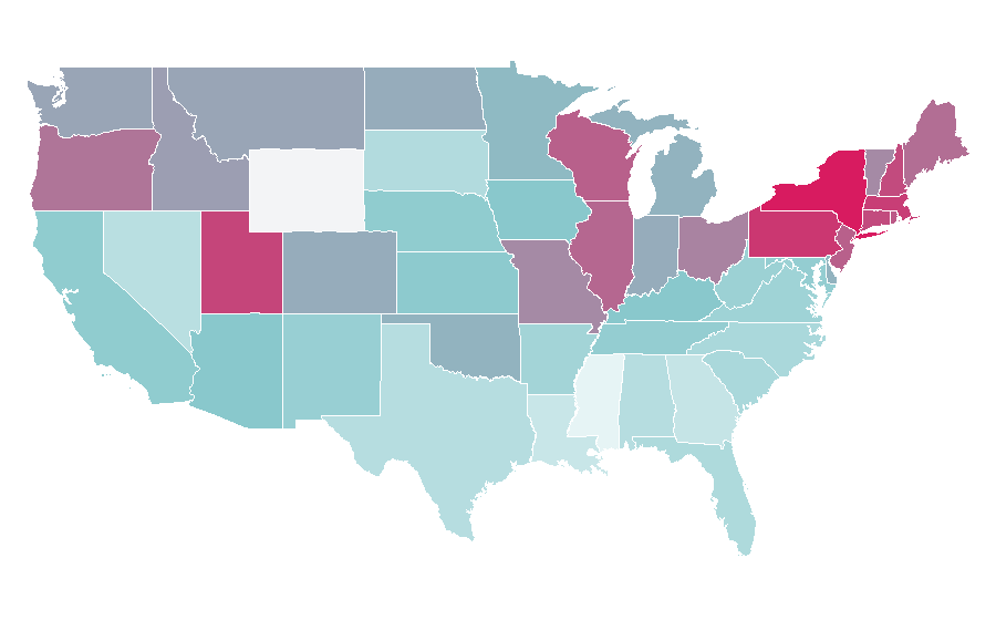 Affinity by region — Seinfeld, United States