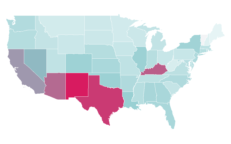 Affinity by region — Selena (film), United States