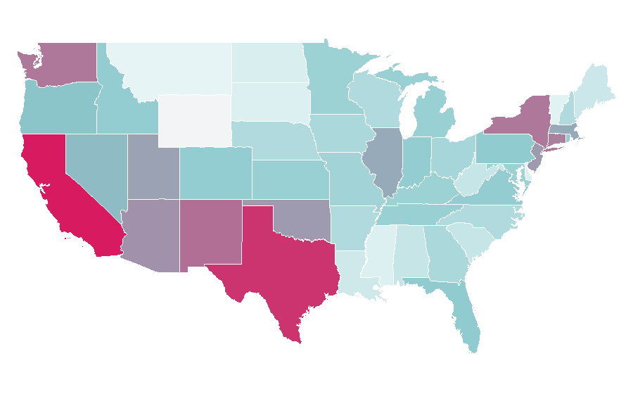 Affinität nach Region — Selena Gomez, USA