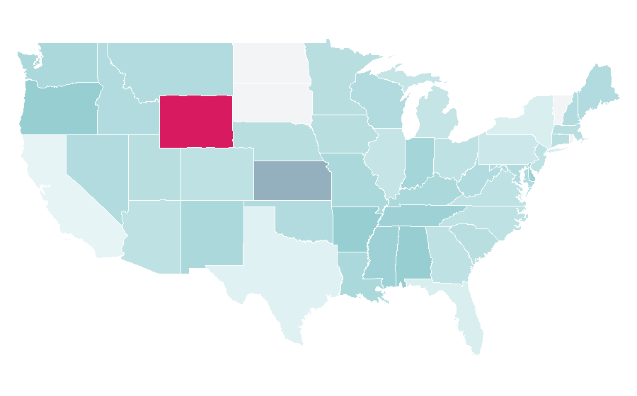 Affinity by region — Semi-vegetarianism, United States