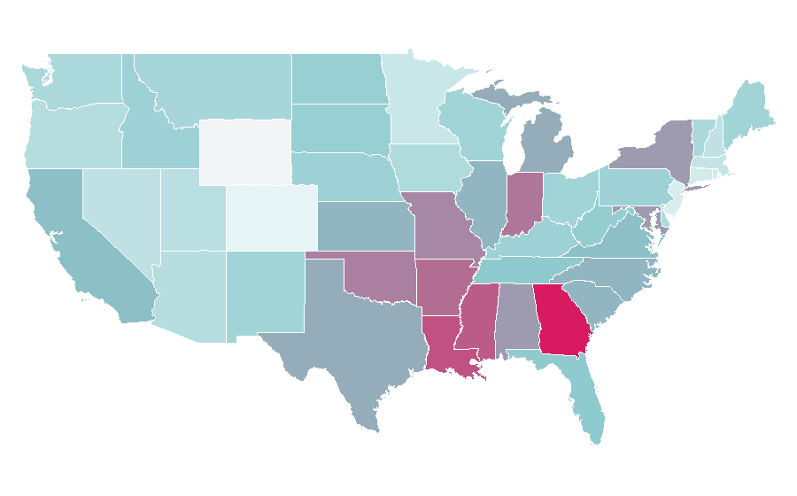 Afinidad por región — Sense, Estados Unidos