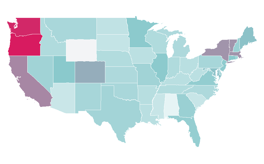 Affinity by region — Sense8, United States