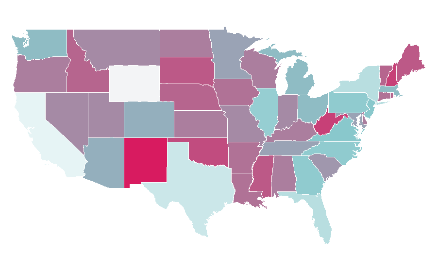 Affinity by region — Sentimental ballad, United States