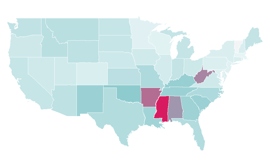 Affinity by region — Septic tank, United States