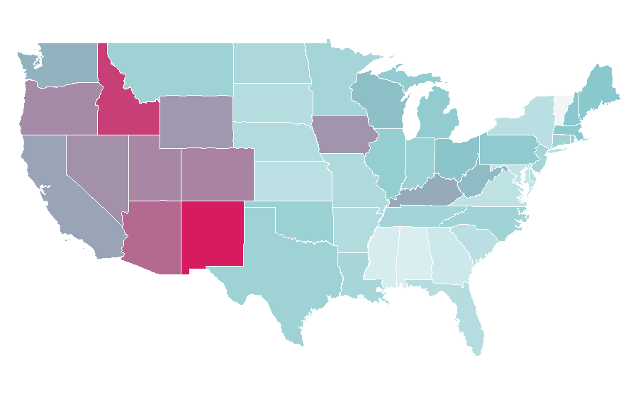 Affinity by region — Sepultura, United States