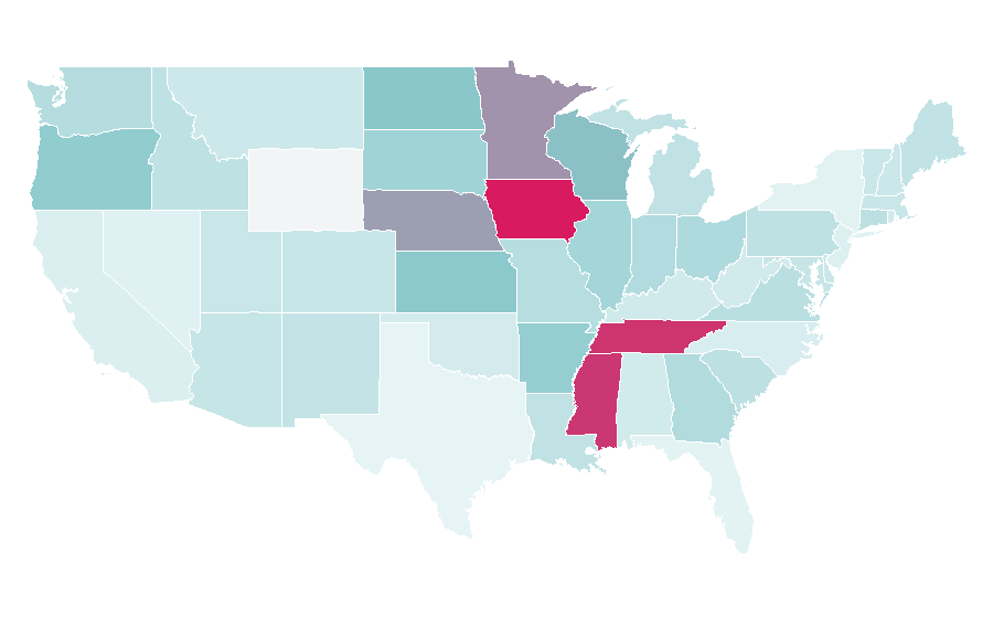 Affinity by region — ServiceMaster, United States