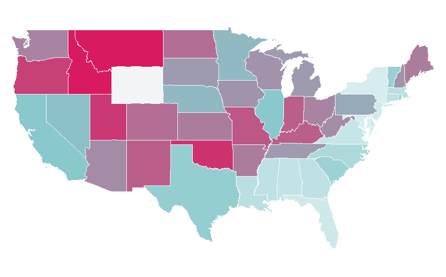 Affinity by region — Seth Green, United States