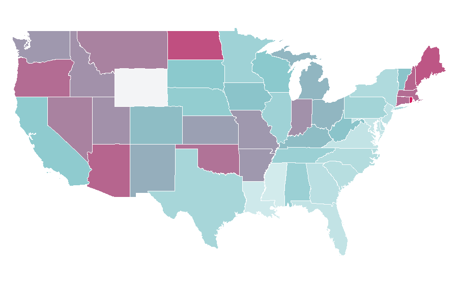 Affinity by region — Seth MacFarlane, United States