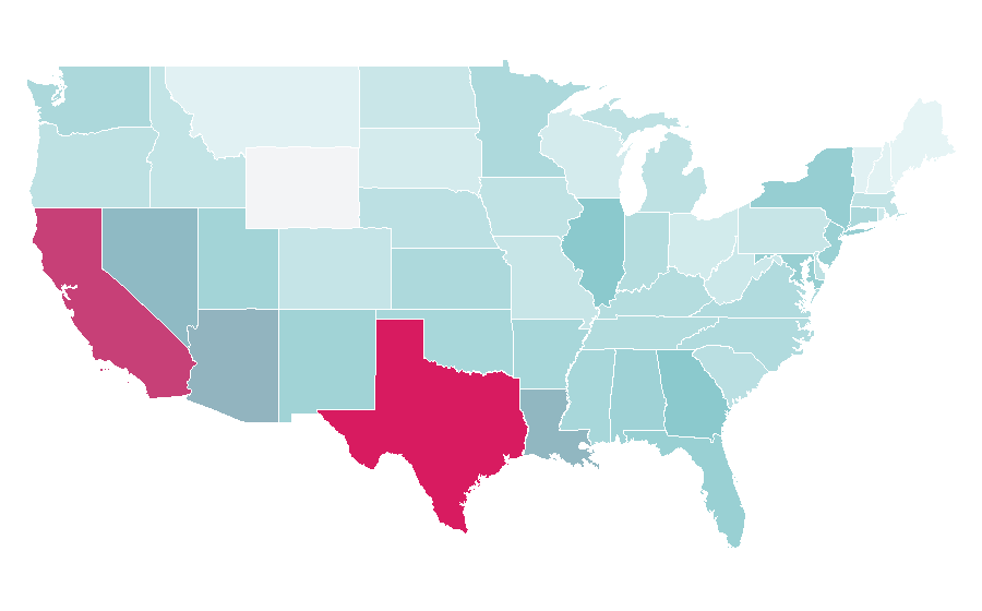 Affinity by region — Setting spray, United States
