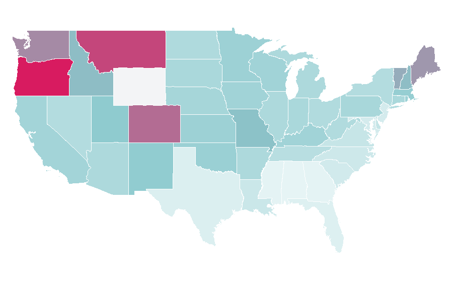 Affinity by region — Seven Psychopaths, United States
