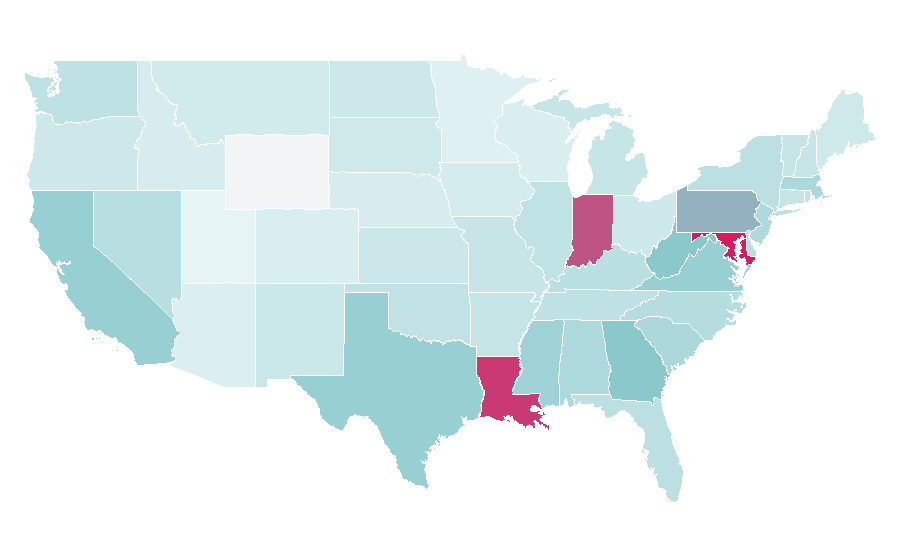 Affinity by region — Sewage, United States