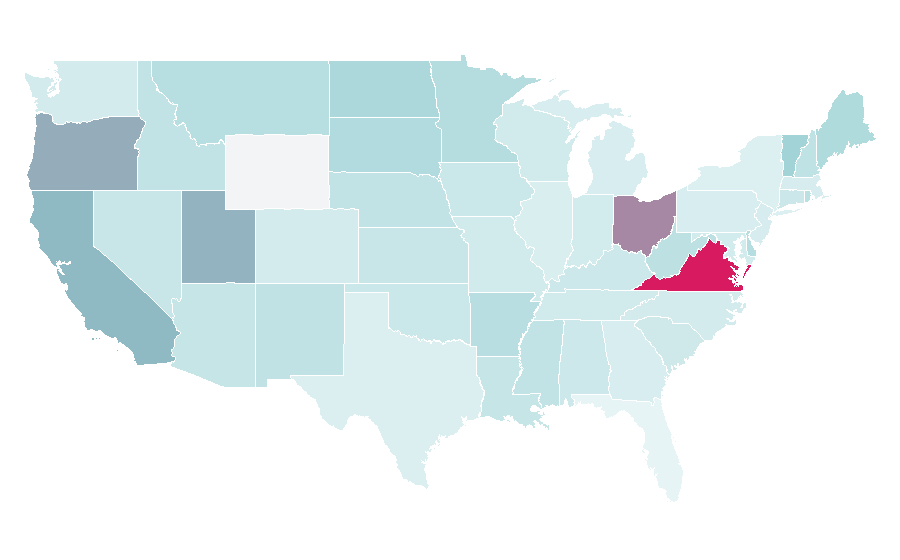 Affinity by region — Sewage treatment, United States