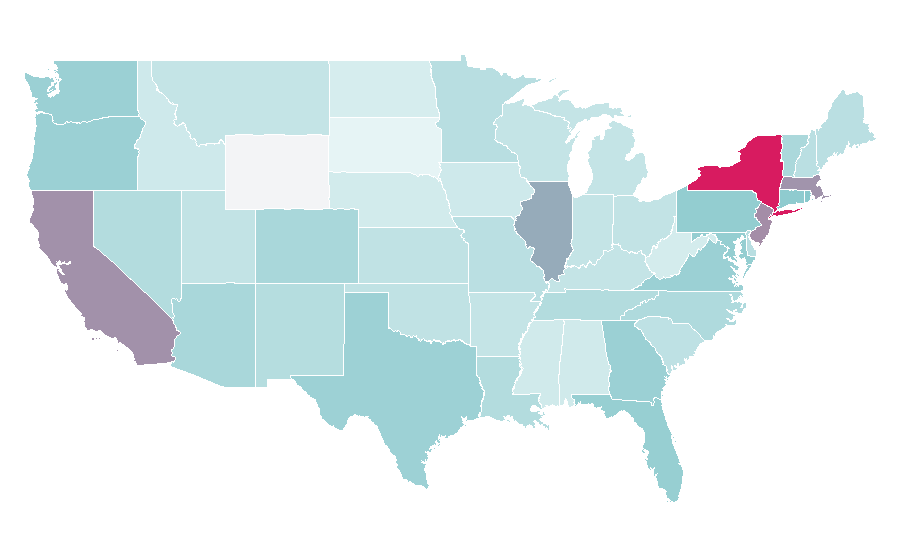 Affinity by region — Sex and the City, United States