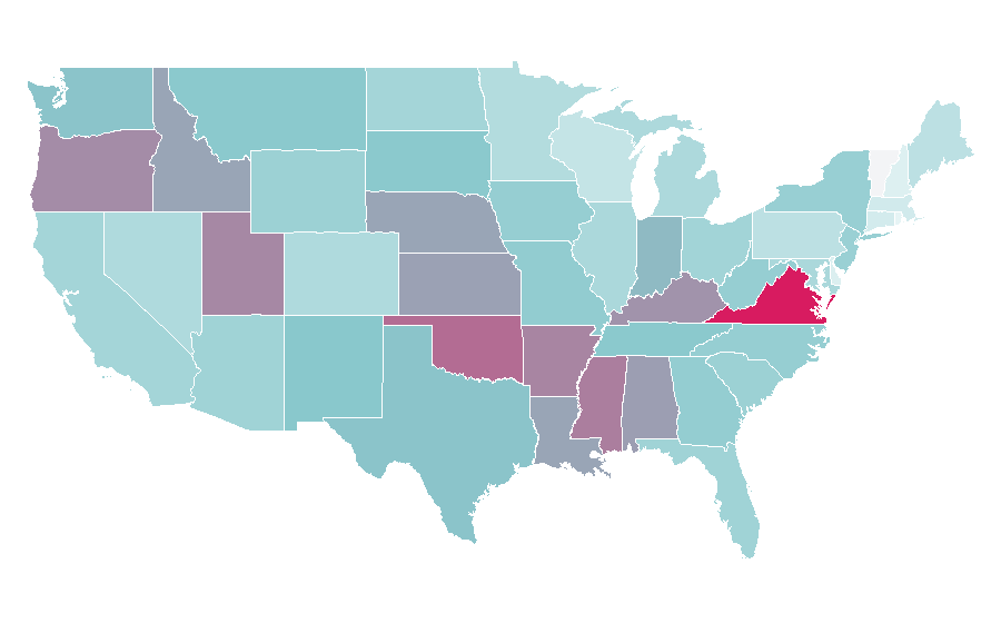 Affinität nach Region — Sex (book), USA