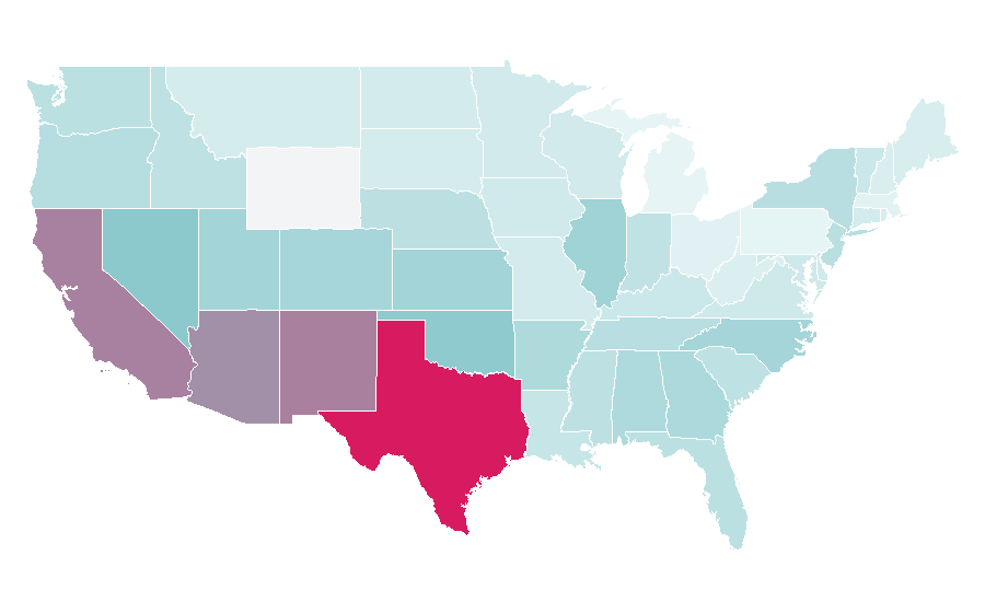 Affinity by region — Sex Mex, United States